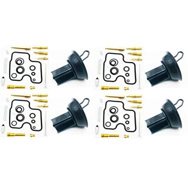 Imagem de Kit de reparo de carburador de motocicleta com diafragma de êmbolo flutuante peças de reconstrução para CB1000SF NC30 CB 1000 CB1000 SF NC 30 (4 conjuntos)