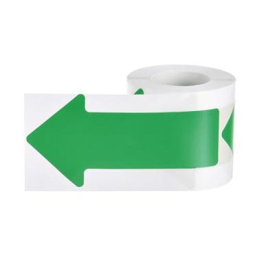 Imagem de YOKIVE Adesivos de seta adesivos, marcador de fita de chão, adesivo de seta direcional para geladeira sala de aula, placa de embalagem, 7,6 cm x 15,2 cm, 200 peças, verde