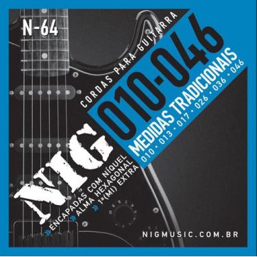 Imagem de Encordoamento Nig N64 010-046 Níquel Para Guitarra