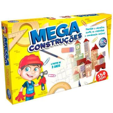 Imagem de Blocos De Madeira Mega Construções 150 Peças