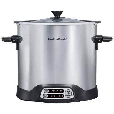 Imagem de Panela Elétrica 10L, Programável, Aço Inoxidável, 350W, 110v, HAMILTON BEACH 33196, Prateado