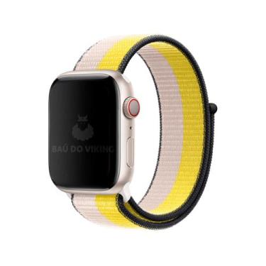 Imagem de Pulseira Nylon Loop compatível com Apple Watch - Baú do Viking, Cinza-