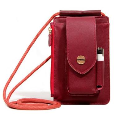 Imagem de Bolsa Transversal Cigarreira em Couro Artlux 9057, Bordô