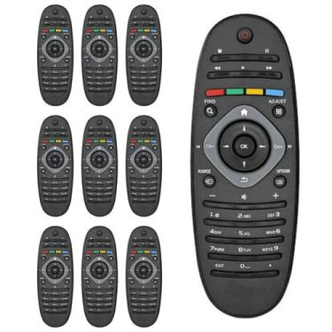 Imagem de Kit 10 Controle Remoto Compatível Philips TV LCD LED - FBG