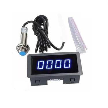 Imagem de Leitor RPM Digital 4 Dígitos 9999 + Sensor M12 NPN Hall - ENG Automaçã
