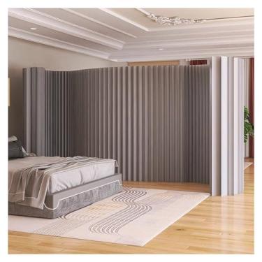 Imagem de Biombos e Divisórias Divisor De Sala Dobrável Moderno Cinza, Tela De Privacidade De Partição De Parede De Papel Alta De 5,24~5,9 Pés, Tela De Painel Independente Para Decoração De Loja De Roupas De