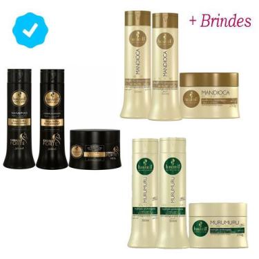Imagem de Haskell Shampoo, Cond. e Mascara 300ml/250g - Cavalo Forte, Mandioca e