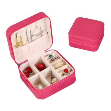 Imagem de Porta Joias Portátil Viagem Estojo Caixa - Pink - Mk Stories