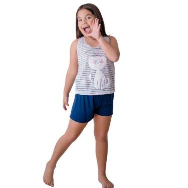 Imagem de Pijama Infantil Estampado com Vaquinha Gatinho e Unicórnio - Diones, M