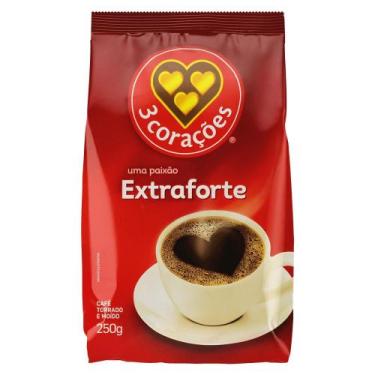 Imagem de Café Torrado e Moído 3 Corações Extra Forte Pacote 250g