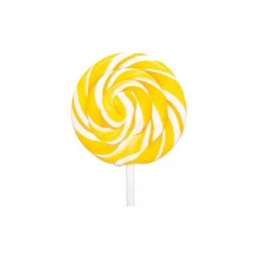 Imagem de Pirulito psicodélico amarelo e branco pacote 50 un martinha