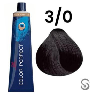 Imagem de Wella Perfect Color 3/0 Castanho Escuro Pure Naturals 60ml, UNICA