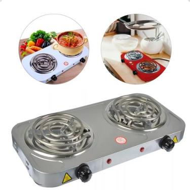 Imagem de Mini Fogão Elétrico Portátil 2500w Fogareiro 2 Bocas Compacto Linha Pr