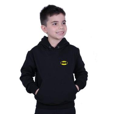 Imagem de Blusa De Frio Moletom Infantil Batman Morcego - Graziela Store, Preto,