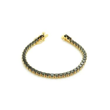 Imagem de Pulseira Riviera 4 Grifas Banho De ródio Zircônias 4mm - xingyu, Doura