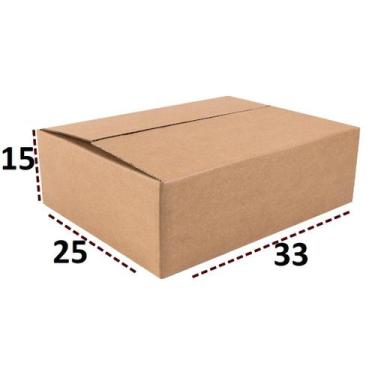 Imagem de 100 Caixas de Papelão 33 x 25 x 15 para Envio Correios Mudança Transpo