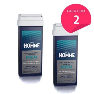 Imagem de Kit 2 Refil Cera Depilatória Depil Homme Maculino Deo 100g - Depil Bel
