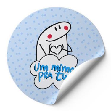 Imagem de 120 Etiquetas Redondas Adesivos Para Cliente Meme Bentô Um Mimo Para T