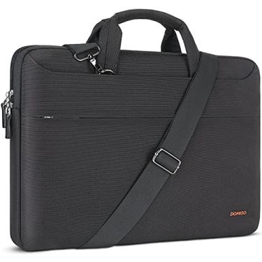 Imagem de DOMISO Bolsa de ombro mensageiro para laptop de 17,3 polegadas para mulheres e homens, bolsa de viagem de negócios, trabalho, computador Chromebook, pasta, compatível com HP Dell Lenovo ASUS de 17