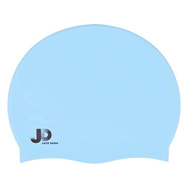 Imagem de Touca de natação de silicone para cabelos longos e curtos, 3D macia, elástica, durável e antiderrapante para manter seu cabelo seco, touca de banho unissex fácil de colocar e tirar, touca de natação