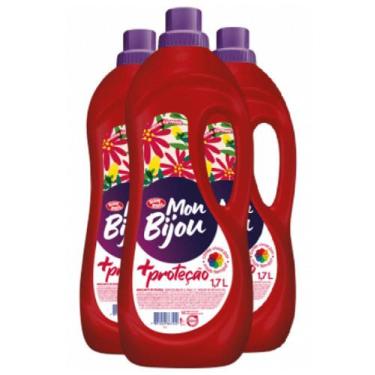 Imagem de Kit 3 Amaciante Bombril MonBijou Mais Proteção com 1,7L Cada