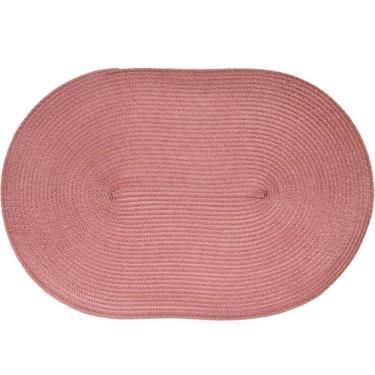 Imagem de Kit 10 Americano Requinte Liso Para Mesa Oval 30x45cm Rosê