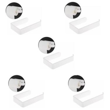 Imagem de Kit 5 Portas Papel Higiênico Parede Acrílico Banheiro - KL Master Fitn