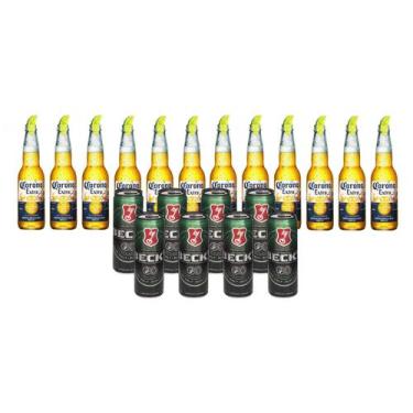 Imagem de Kit Cerveja Corona Extra Lager 12 Unidades Long - Neck 330ml + Cerveja