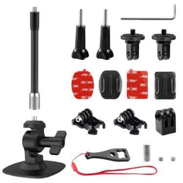 Imagem de Kit de base de capacete de montagem adesiva flexível com haste de extensão para Insta 360 X5 X4 X3 X2 X RS, suportes adesivos de capacete compatíveis com Go Pro 13/12/11/10/Max/9/8/7/6 Session