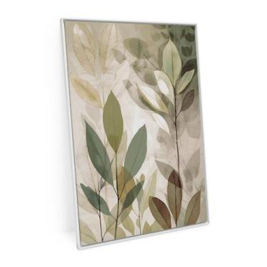 Imagem de Quadro Folha Verdes Moldura Flutuante Pra Hall Grande 120x80 - Bimper 