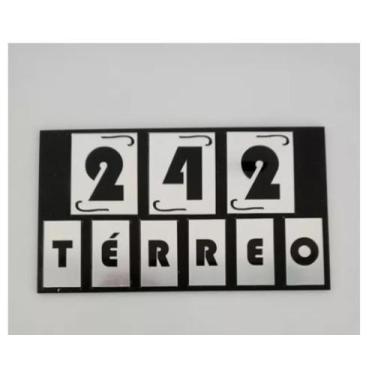 Imagem de Placa Acrílico Numeração Casa Condomínio Comércio 25x15cm - AGV Criaçõ