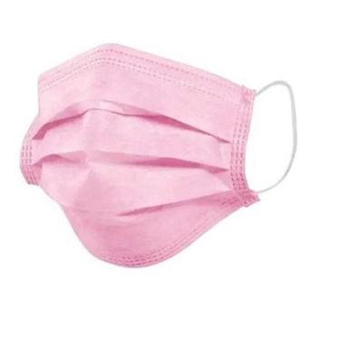 Imagem de Máscara Cirúrgica Rosa Descartável Tripla Camada Com Filtro - Mascara