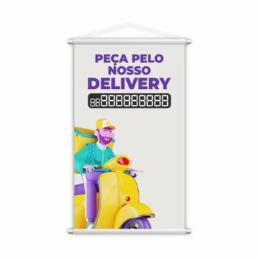Imagem de Banner Peça Pelo Nosso Delivery Tele Entregas Grande - PlimShop