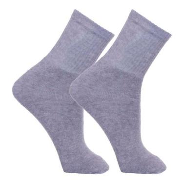 Imagem de Kit 12 Pares De Meias Masculinas Grossas Cano Alto Longo Em Algodão Of