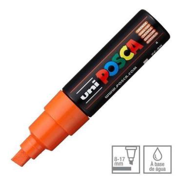 Imagem de Posca PC-8K Laranja Ponta Chanfrada 8 a 17mm - UNI