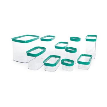 Imagem de Kit Conjunto Cozinha 10 Potes Herméticos de Acrílico para Mantimentos 