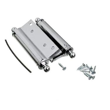 Imagem de Dobradiça Aço Vai E Vem 3 Ferro Cromado Uniao Mundial