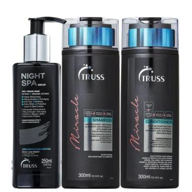 Imagem de Kit Truss Miracle - Shampoo 300ml + Condicionador 300ml + Night Spa 25