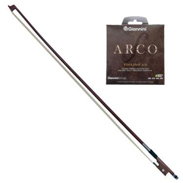 Imagem de KIT Arco Para Violino 4/4 + Jogo de Cordas Giannini - Dominante