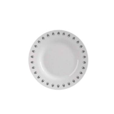 Imagem de Jogo Prato De Sobremesa Doodle Opaline Menu Branco Kit 6 Un