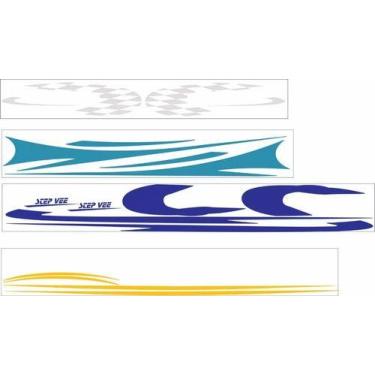 Imagem de Kit Adesivo Faixa Jet Lancha Focker 222 - SPTS