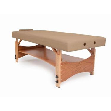 Imagem de Maca Beauty Spa Fixa com Regulagem de Altura - Arktus, Marrom Cappucci