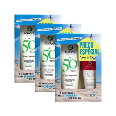 Imagem de Kit 3 und Kit Anasol FPS 50 Facial 60g + FPS 50 Corpo 200g