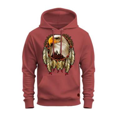 Imagem de Moletom Blusa De Frio Flanelado Confortável Aguia Penas - Vida Country