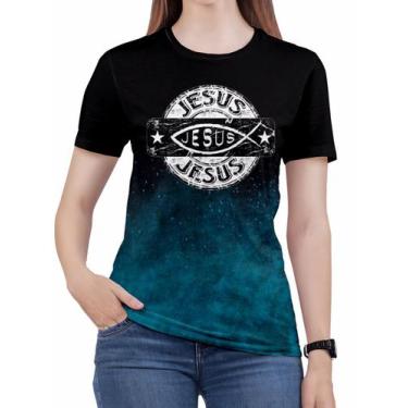 Imagem de Camiseta Jesus bíblia gospel evangélica Feminina Roupas - Alemark, 14
