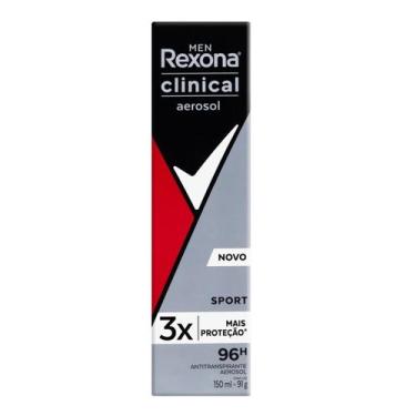 Imagem de Desodorante Aerosol Rexona Men Clinical Sport 150ml, 150ml