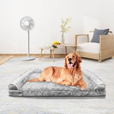 Imagem de MODCART Cama ortopédica para cães, extragrande com espuma viscoelástica, capa impermeáv...