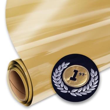Imagem de Siser rolo easy puff metálico htv 11,8 "x5 pés (ouro) - vinil de transferência de calor inchado - compatível com cortadores, cricut e silhueta - certificado cpsia