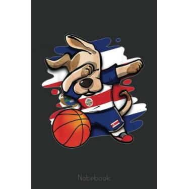 Imagem de Dabbing Dog Costa Rica Basketball Fans Sport Lovers Notebook Vintage: A blank lined basketball notebook 6x9 in 110 Pages that makes a fun basketball ... women's basketball, team basketball gifts