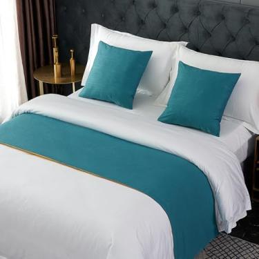 Imagem de Cama, corredor, lenço, colchas, luxuoso, confortável, cor sólida, corredores e cachecóis, liso, simples, proteção de cama, hotéis, decoração de casa, Queen, toalha de cama king size, capa de